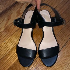 Black block heels